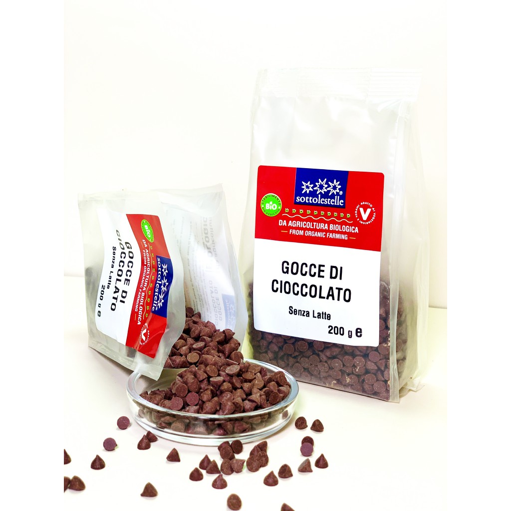[HÀNG CHÍNH HÃNG] Socola Chip Hữu Cơ Sottolestelle 200gr - Organic Chocolate Chips