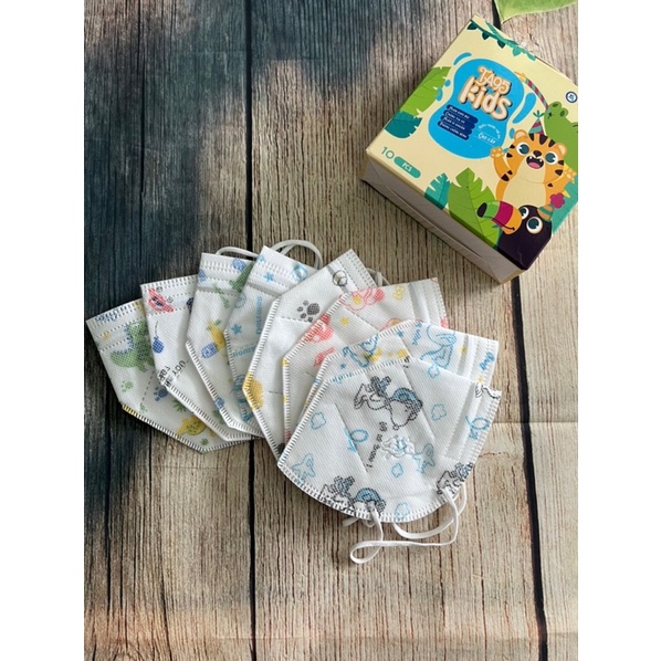 Khẩu trang vn95 kid cho bé 3-7 tuổi 4 lớp kk