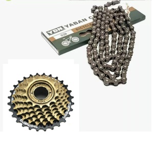 Combo bộ líp 7 và sên YBN xe đạp thể thao