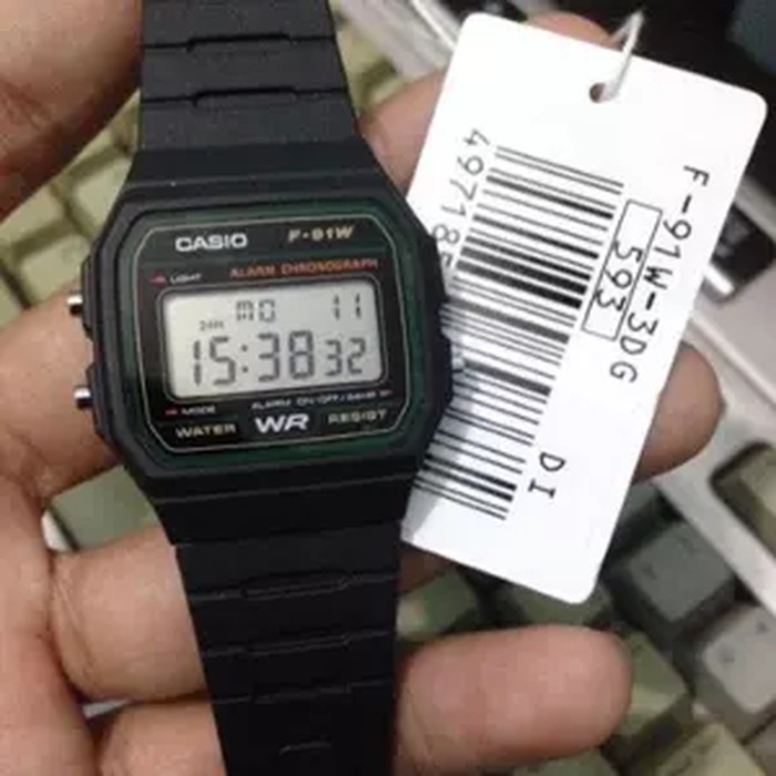 Đồng hồ dây nhựa huyền thoại Casio Anh Khuê F-91 F-91W-3DG