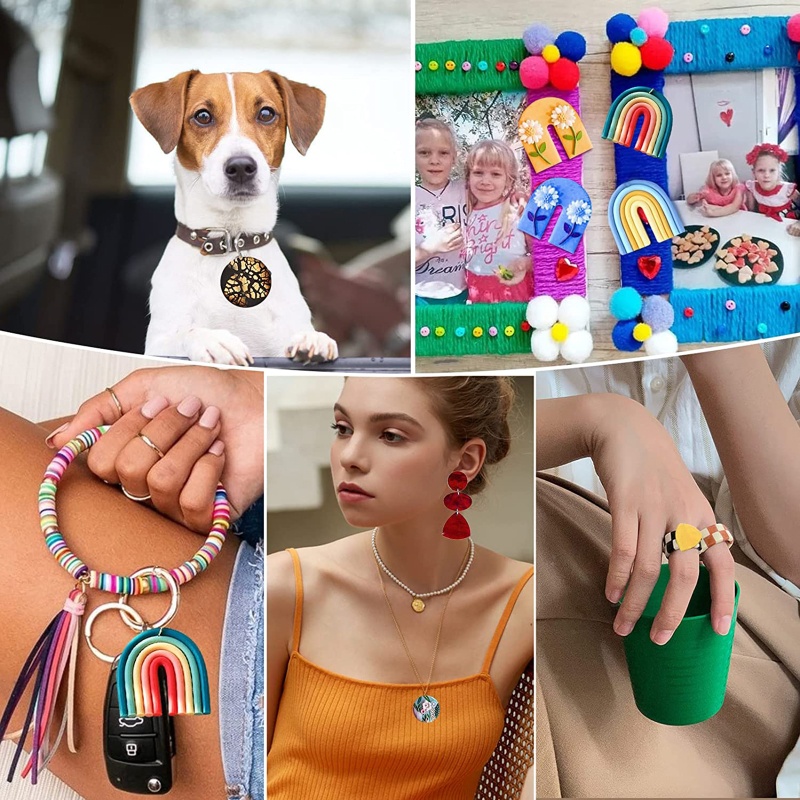 Set 118 Khuôn Cắt Đồ Trang Sức Bằng Nhựa Polymer Kèm Kẹp Thẻ