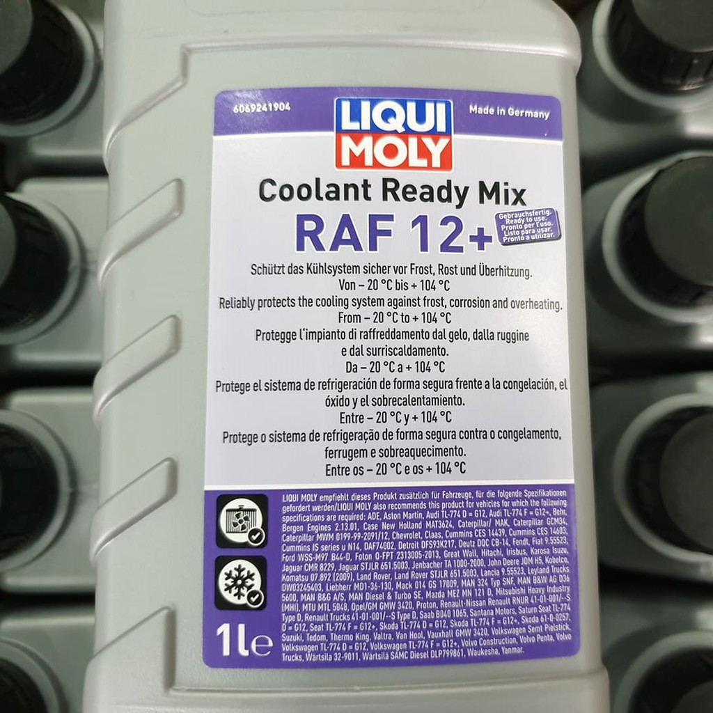 Nước Làm Mát Cao Cấp Pha Sẵn Liqui Moly Coolant Ready Mix RAF-12 Plus 1L