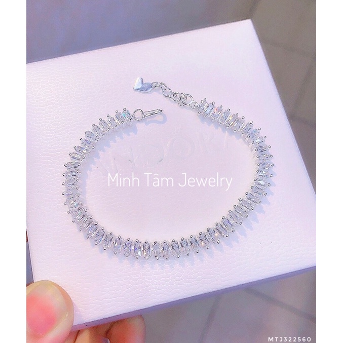 Lắc tay bạc nữ full đá piaget chất liệu bạc ta-Minh Tâm Jewelry