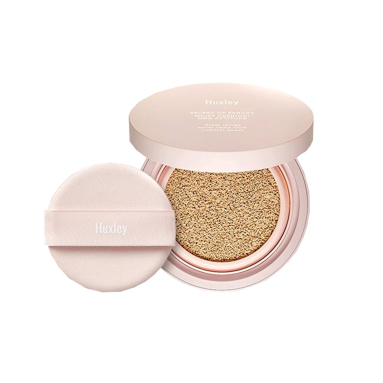 Phấn nước trang điểm dưỡng ẩm HUXLEY Moist Cushion; Own Attitude 12g