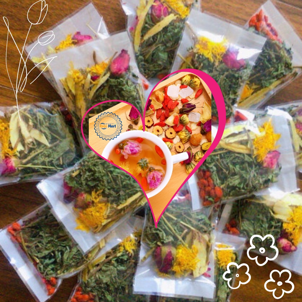 Trà hoa hồng ngũ vị giảm cân đẹp da 5 vị (set 10 gói, 20 gói, 30 gói)