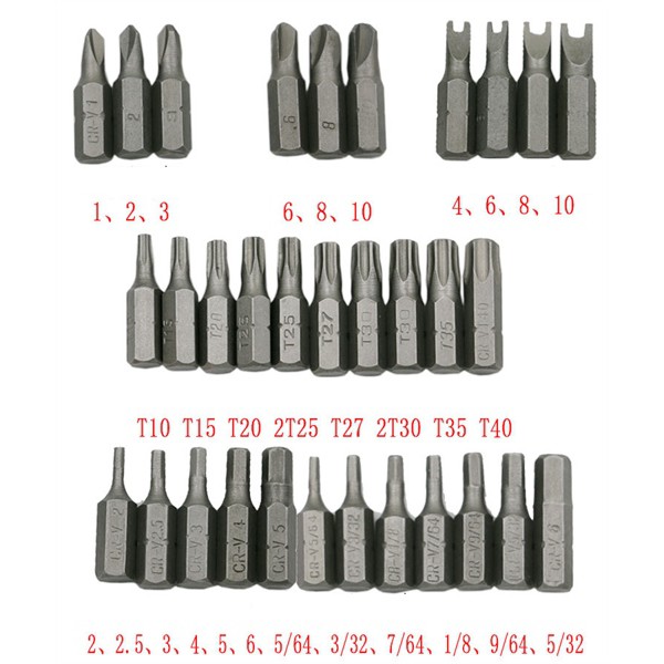 Bộ phụ kiện vặn ốc vít 33 chi tiết