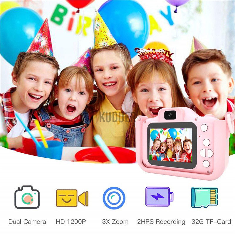 Mini Digital Camera 1080P Video Camcorder 2'' IPS Screen For Children Kids Gift