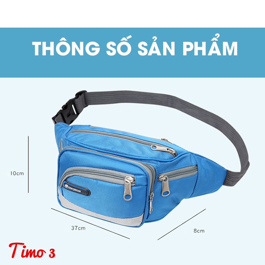 Túi Đeo Hông Đeo Bụng Đeo Chéo Cao Cấp Du Lịch Thể Thao Thời Trang Nhiều Ngăn