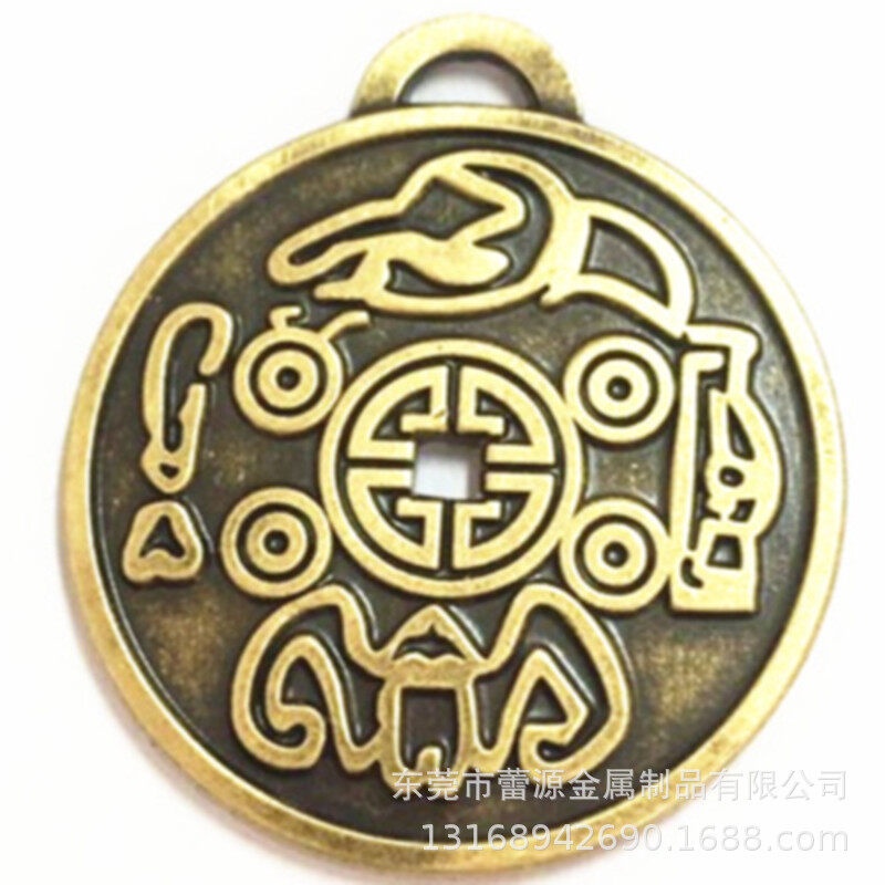 RL-Mặt dây chuyền đồng tiền thật, Bùa hộ mệnh, Bùa hộ mệnh. Bùa hộ mệnh may mắn