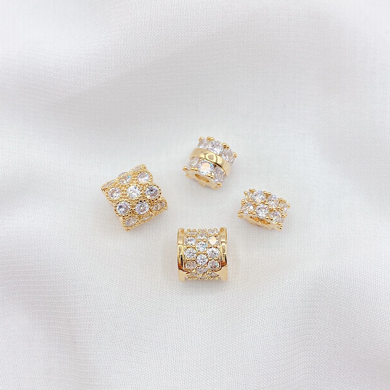 Chuỗi Hạt Đá Zircon Màu Vàng Đồng 14K Dùng Làm Trang Sức diy