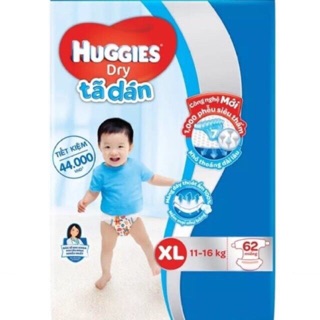Tã dán huggies dry size xl cho bé 11 - 16kg