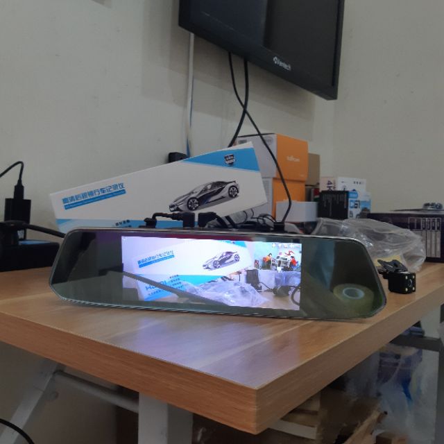 Camera hành trình ô tô Android dạng gương cảm ứng X2 Touch bao gồm camera trước và camera sau tích hợp vạch lùi | BigBuy360 - bigbuy360.vn