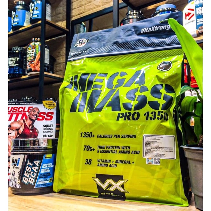 Thực Phẩm Bổ Sung Tăng Cân và Cơ Nạc VitaXtrong Mega Mass Xtreme 1350 5.4kg - Chính hãng