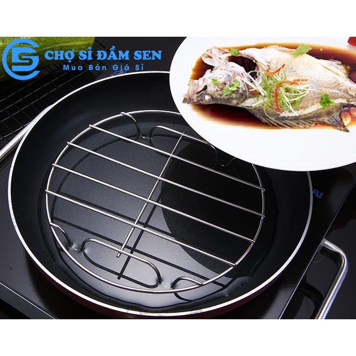 Giá Hấp Inox tiện dụng. Rack nướng bánh hình tròn, giá lót nồi cách nhiệt G396-GiaHap-Inox