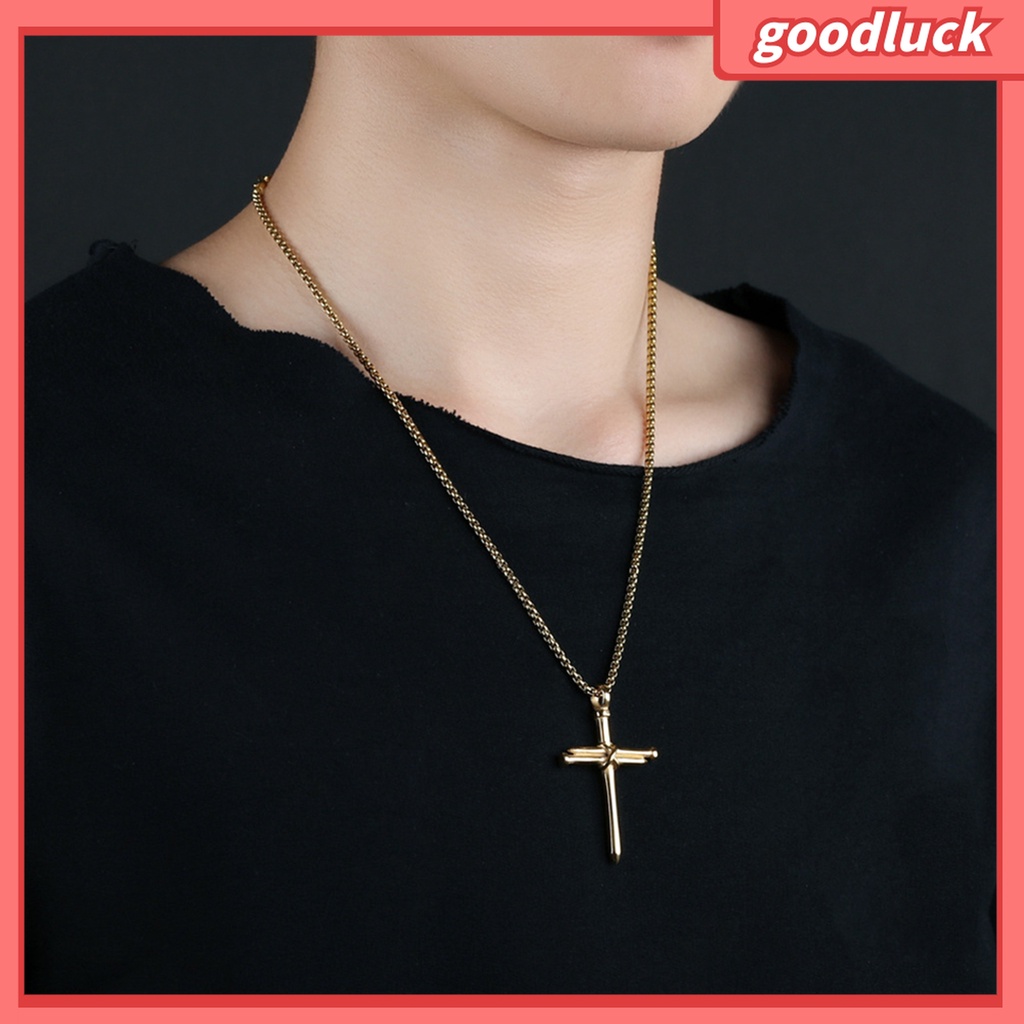 Goodluck| Vòng cổ Mặt Thánh Giá Phong Cách Vintage Cho Nam