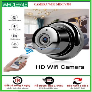 [ Chuyên Sỉ ] Camera Giám sát Wifi Không Dây Mini V380 đen HỒNG NGOẠI Nhìn Đêm HD 1080