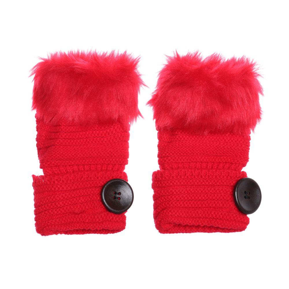 Găng Tay Lông Thỏ Nhân Tạo Mềm Mại Giữ Ấm Cánh Tay Cho Nữ