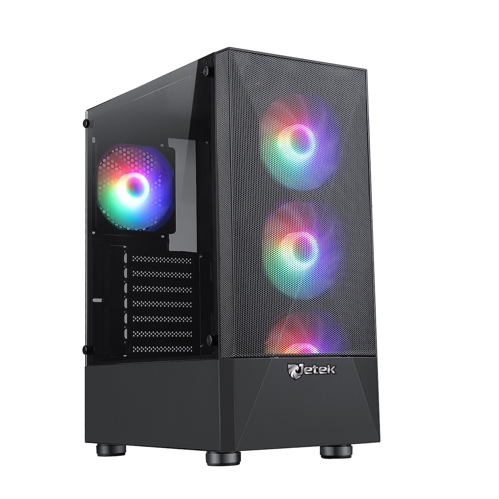 Vỏ case JETEK R3 BLACK (TẶNG KÈM 3 FAN RGB)