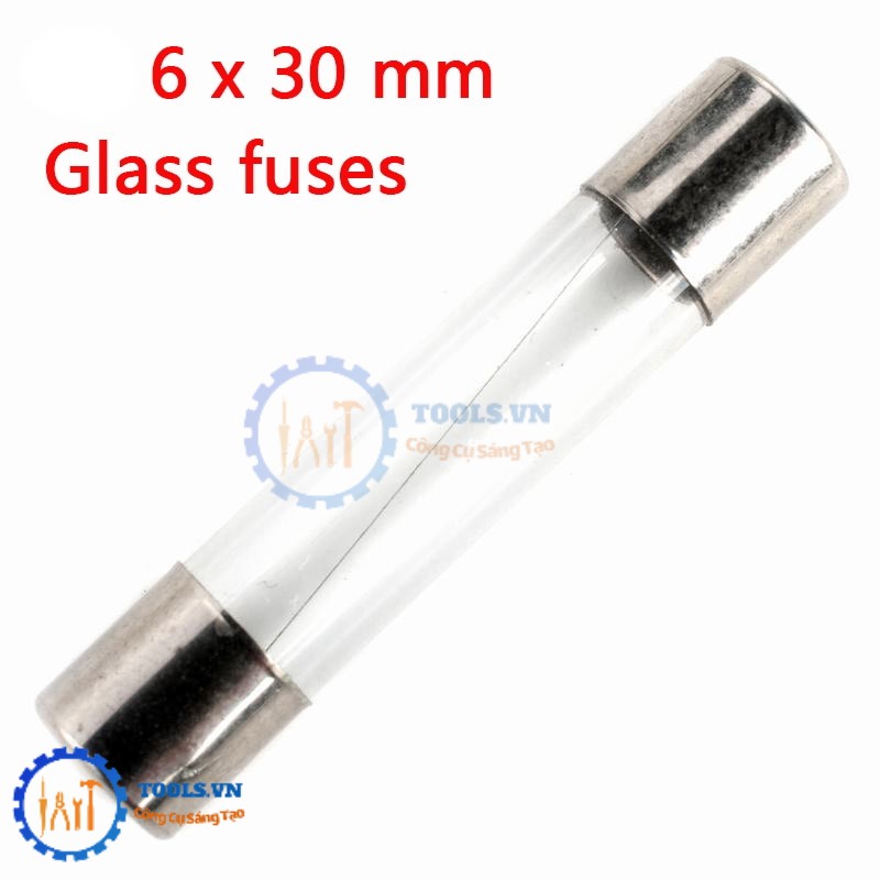 Combo 10 Cầu Chì Ống Thủy Tinh, Glass Fuse 6x30mm 250V 2A, 10A, 15A, 25A, Hộp Đựng Cầu Chì 6x30mm