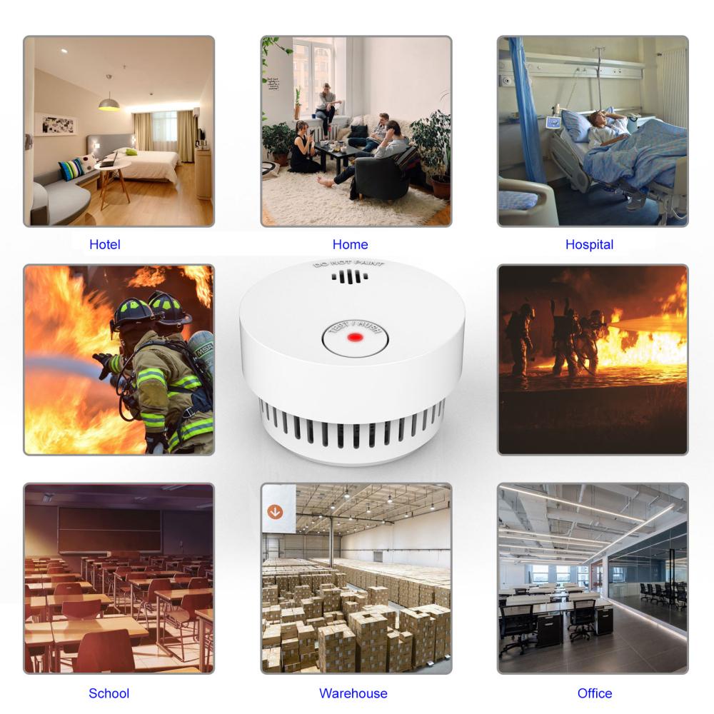 Tuya WiFi Báo động khói Phòng cháy chữa cháy Đầu báo khói Nhà hàng kết hợp Báo cháy Hệ thống an ninh gia đình Lực lượng cứu hỏa ito
