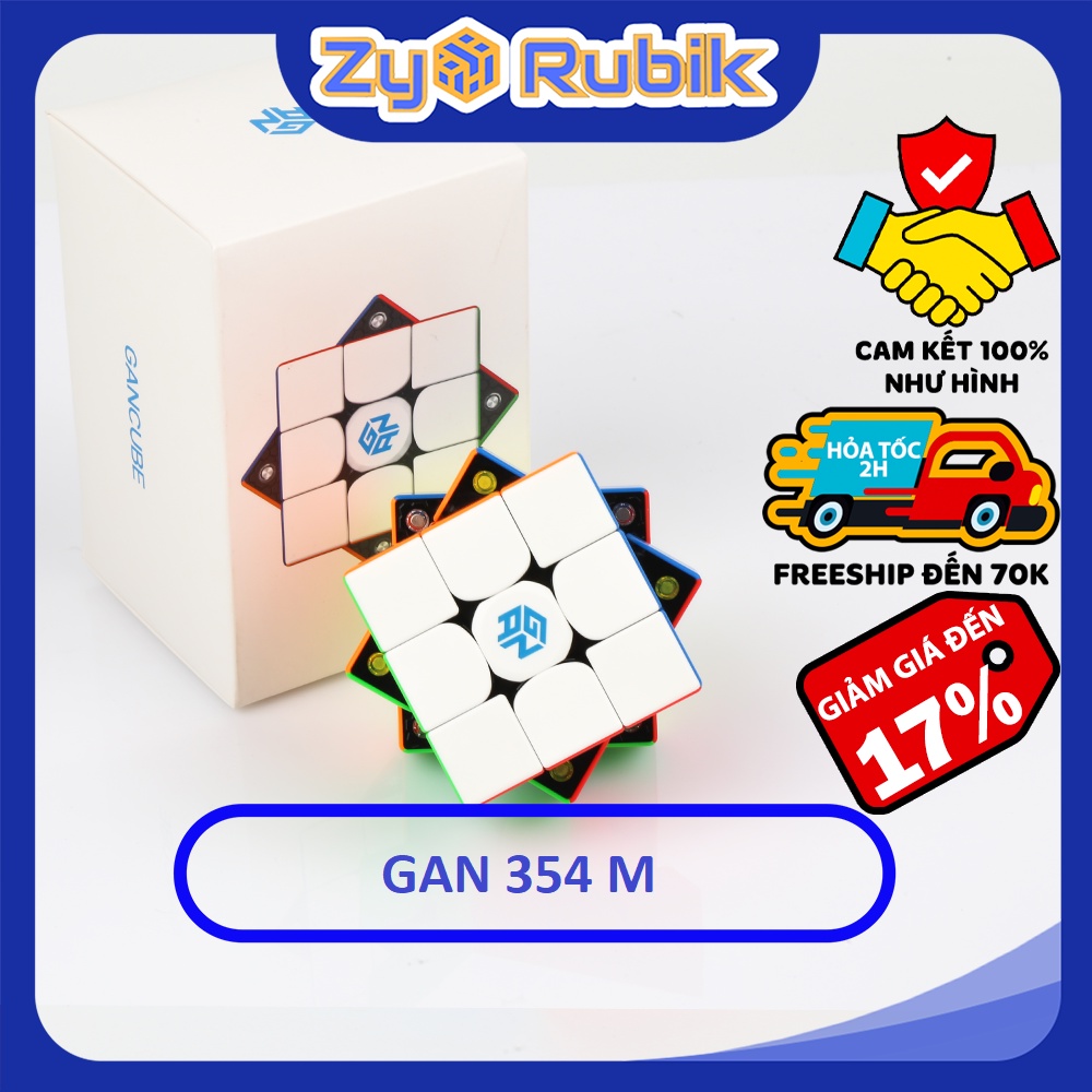 Rubik 3x3x3 Gan 354 M Stickerless 2 Phiên Bản Standard / Advanced Version - ZyO Rubik