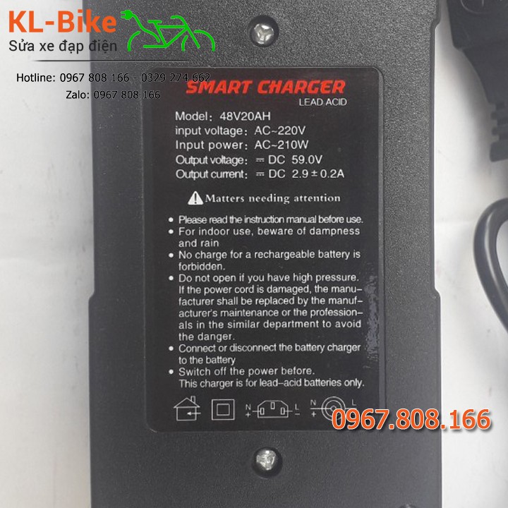 Sạc xe đạp điện Giant 133S và 133S Plus (48V-20AH)