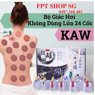 Giác Hơi Không Dùng Lửa, Bộ giác hơi không dùng lửa 24 phụ kiện loại tốt hàng chính hãng - Bảo hành 12 THÁNG