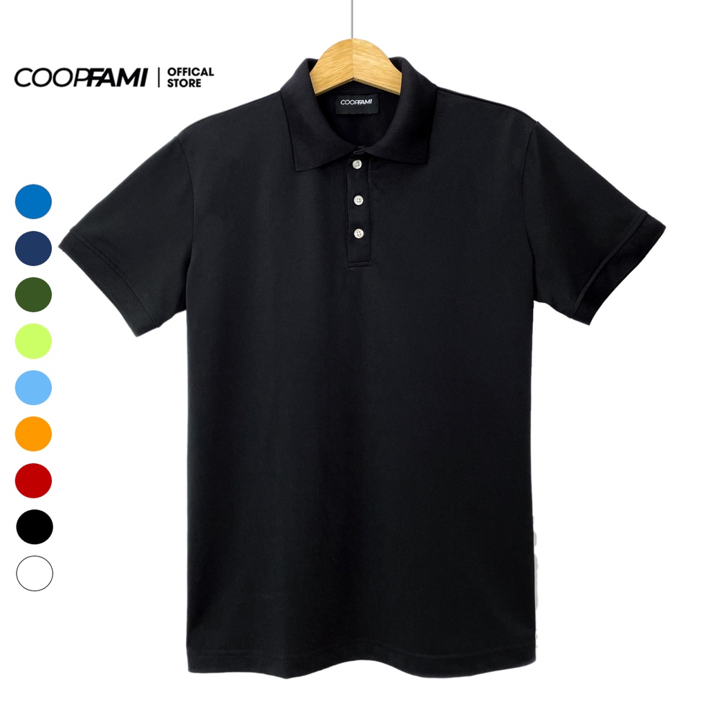 Áo Polo Nữ Basic Trơn Chất Vải Cotton Thoáng Mát, Thấm Hút Mồ Hôi, Không Nhăn COOPFAMI
