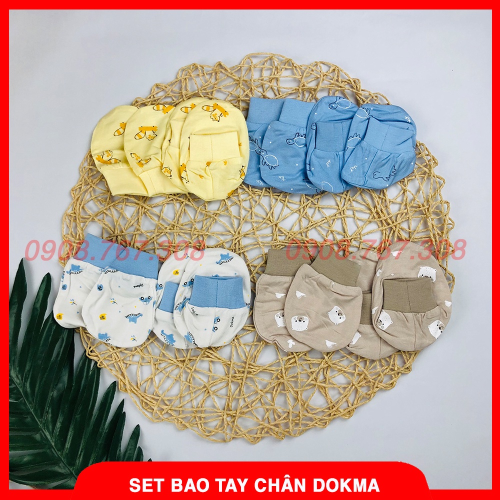 Set Bao Tay Chân Dokma Cho Bé Sơ Sinh, Bao Tay Bao Chân Bo Chun Trẻ Em Chính Hãng