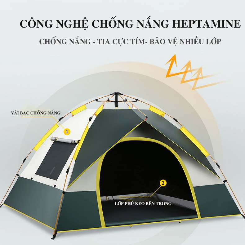 LỀU CỬA SỔ TỰ BUNG DÃ NGOẠI CẮM TRẠI CAO CẤP, LỀU DU LỊCH CỬA SỔ THÔNG THOÁNG TIỆN DỤNG CHO 4-6 NGƯỜI, LỀU CAO CẤP | BigBuy360 - bigbuy360.vn