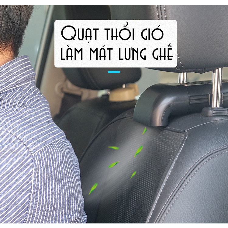 Quạt thổi gió làm mát lưng ghế xe hơi 3 tốc độ