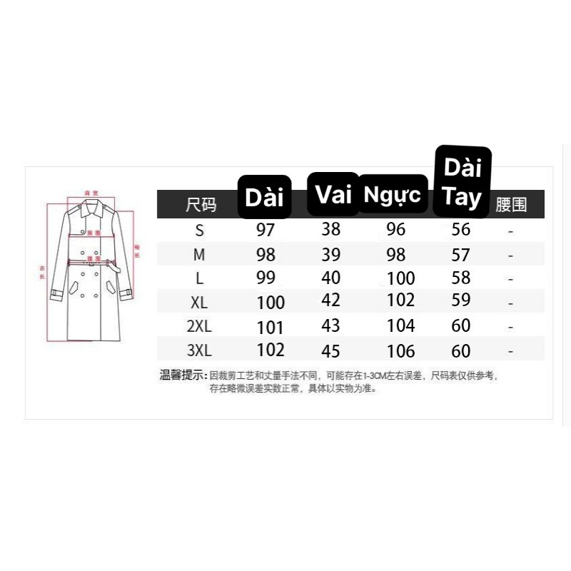 [ORDER]   áo khoác măng to dáng dài 2 lớp có 3 màu Hàn Quốc S-3XL (Quảng Châu loại 1)