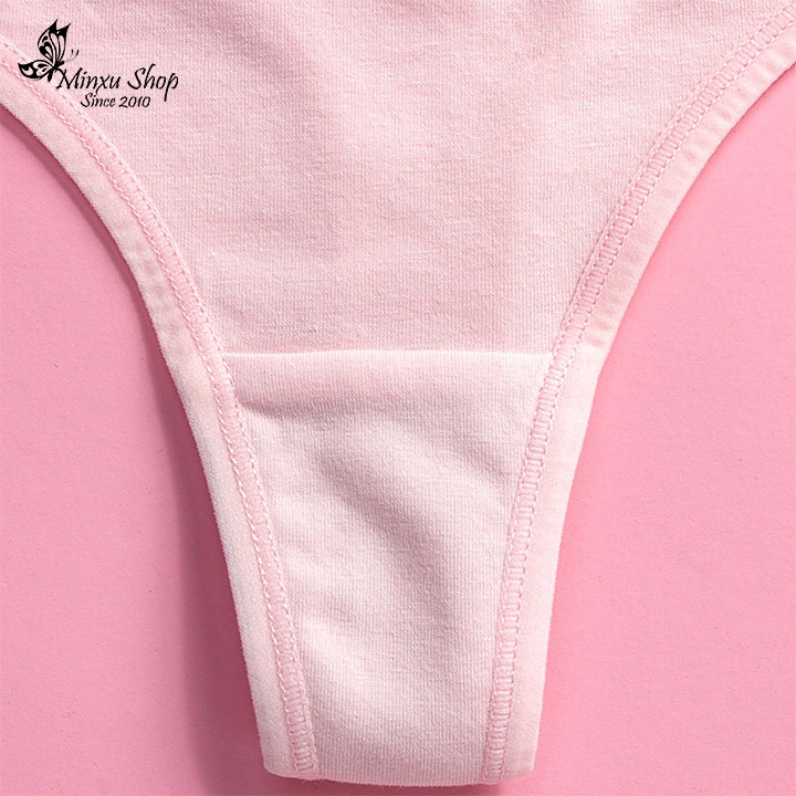 Quần lọt khe cotton cao cấp viền ren chất đẹp, quần lót nữ sexy cám dỗ mặc không bị hằn Minxu Shop 9125