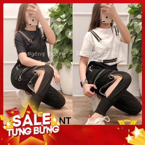Quần Jogger Nữ ❤️FREESHIP❤️ - Quần Jogger Thể Thao Có Khóa Đùi - Hàng nhập khẩu