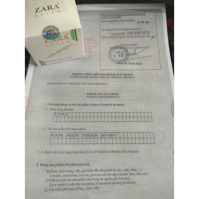 KEM ZARA 4 Mẫu 12g