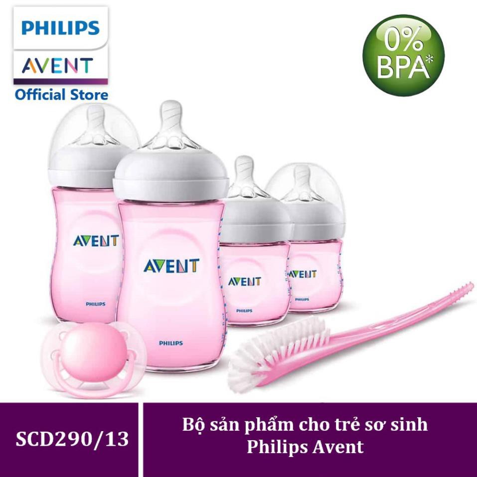 Bộ bình sữa, ty ngậm thiết kế tự nhiên Philips Avent - Chọn màu