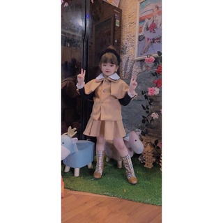 Set váy dạ ép bé gái