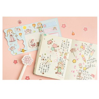 (SIÊU HOT) Bộ Sticker Trang Trí Cute + Giấy Note bella
