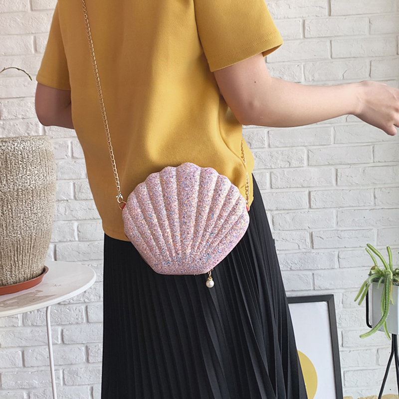 Túi Xách Đeo Chéo Hình Vỏ Sò Thời Trang Dành Cho Nữ