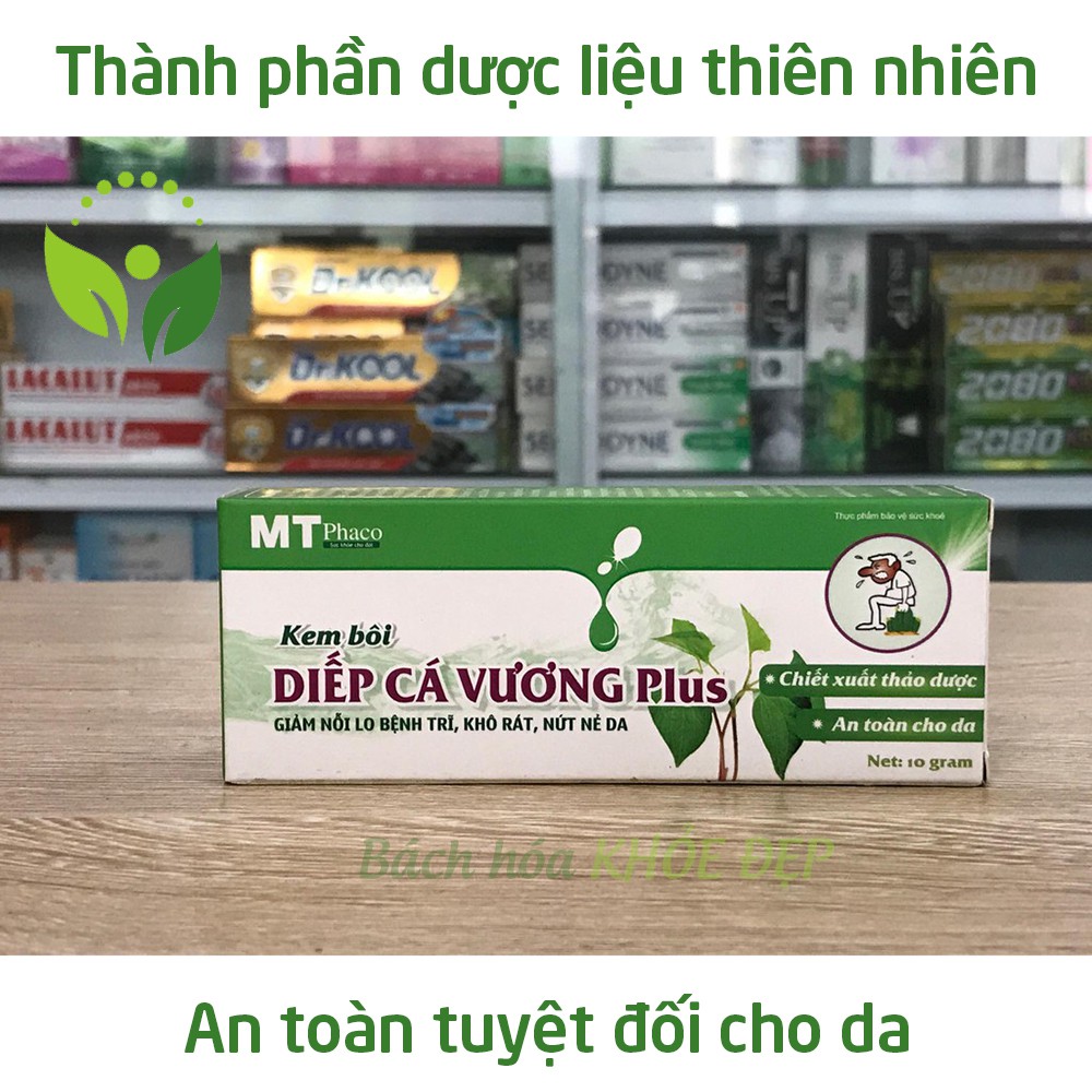 Kem bôi Diếp Cá Vương Plus 10g - Giảm nỗi lo bệnh trĩ, khô rát, nứt nẻ da