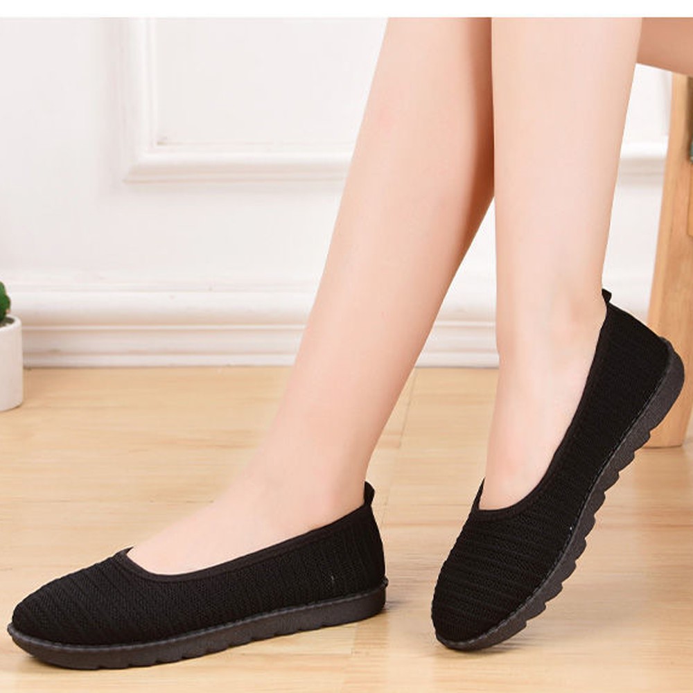 Giày búp bê vải nữ đế bằng 2cm đi bộ cực êm chân Validep03 V288