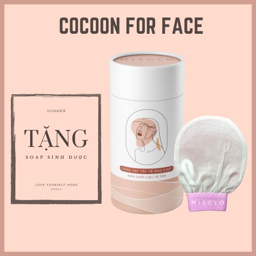 [Dành Cho Da Mặt] Găng Tay Tẩy Da Chết Cao Cấp MISGLO Chính Hãng Turkish Raw Cocoon Silk 100%