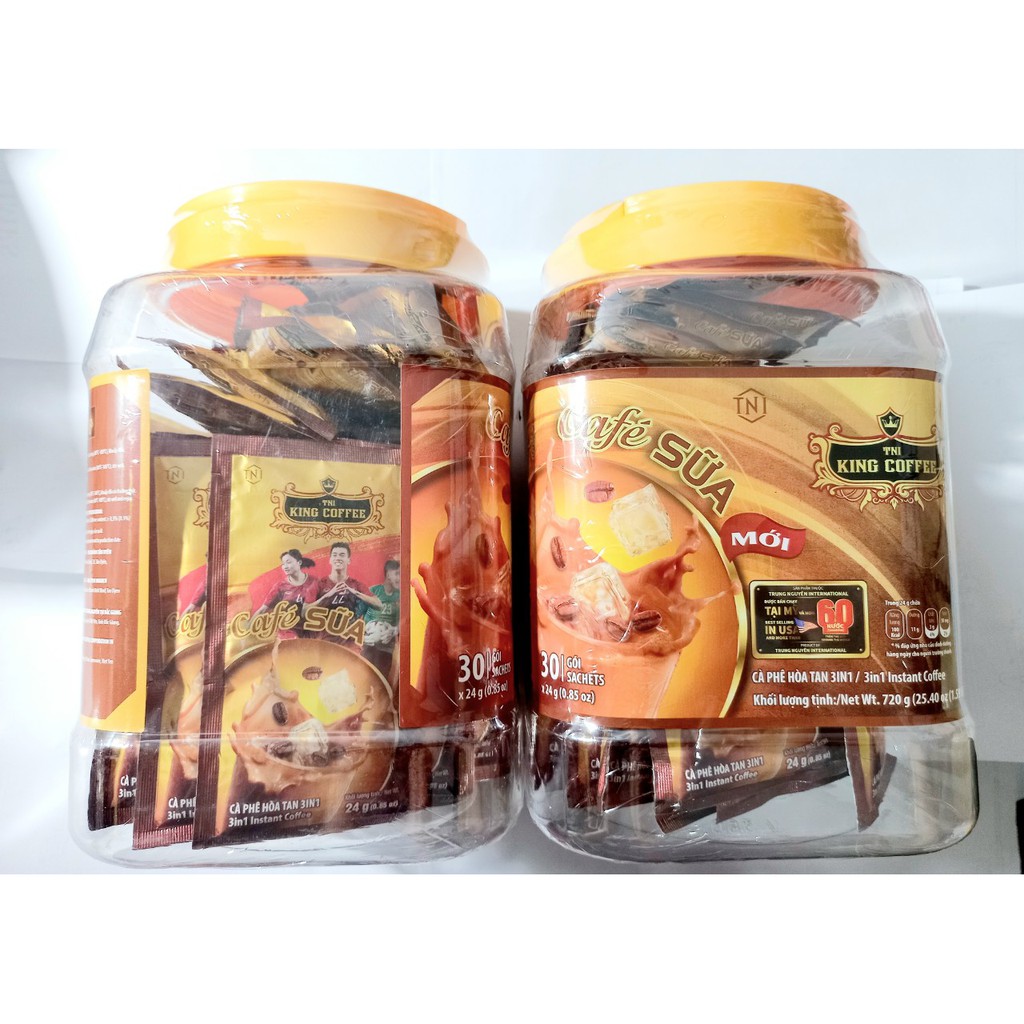 Cà phê king cà phê sữa hòa tan 3in1 - 30 gói x 24gr,.hsd :4_2025
