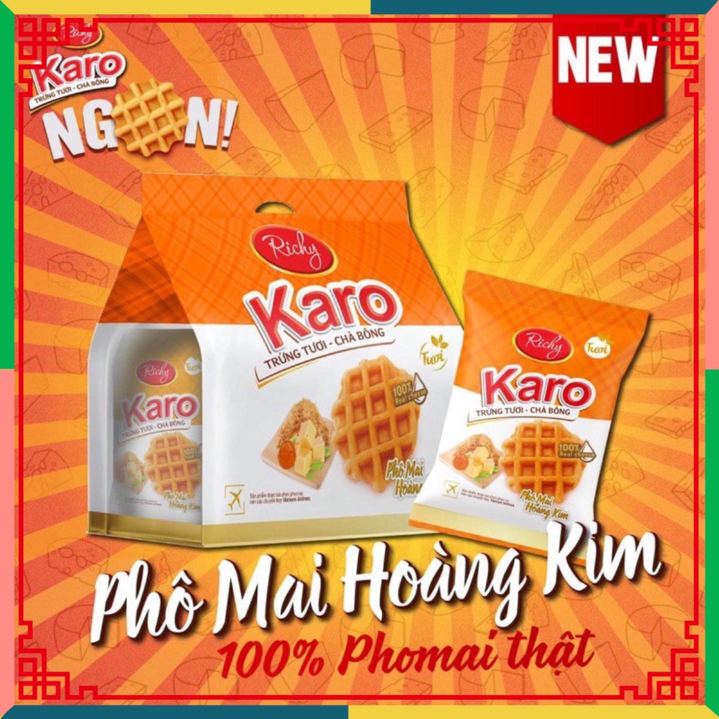 Bánh karo Richy vị Phô Mai Hoàng Kim x 6 bánh
