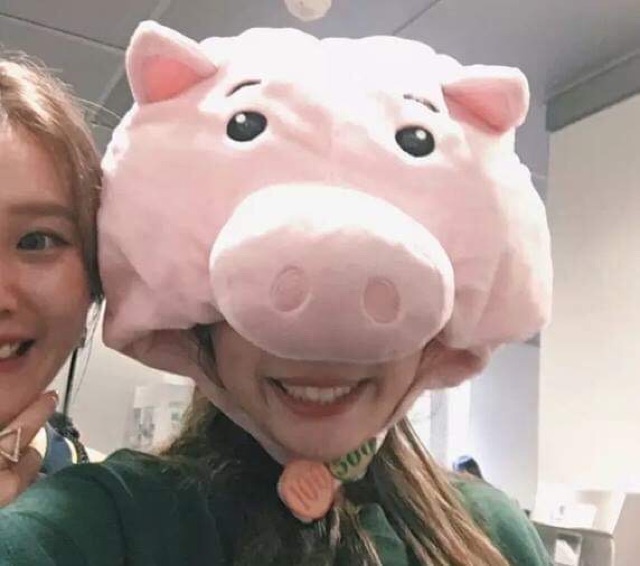 Mũ heo hồng Kang Daniel, mũ heo bông kute