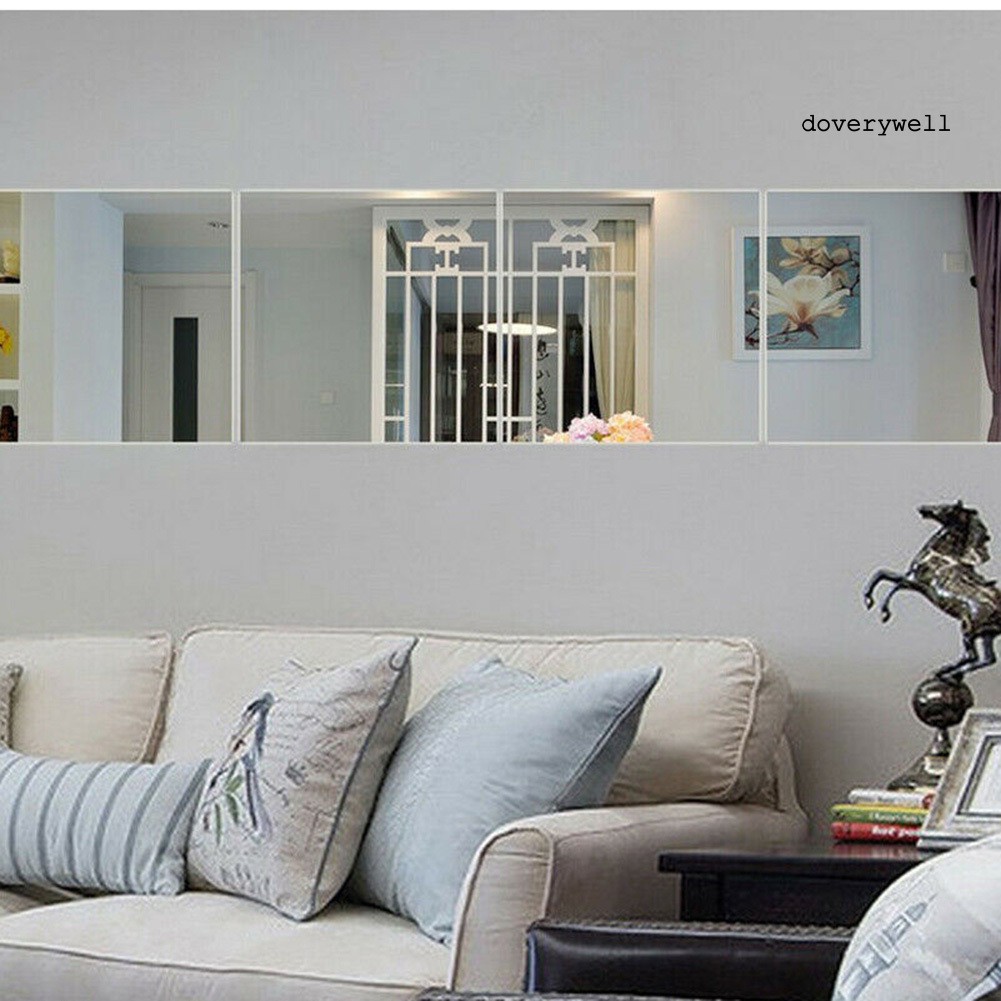 9 / 16 Miếng Dán Tường Hình Vuông Siêu Mỏng Tráng Gương