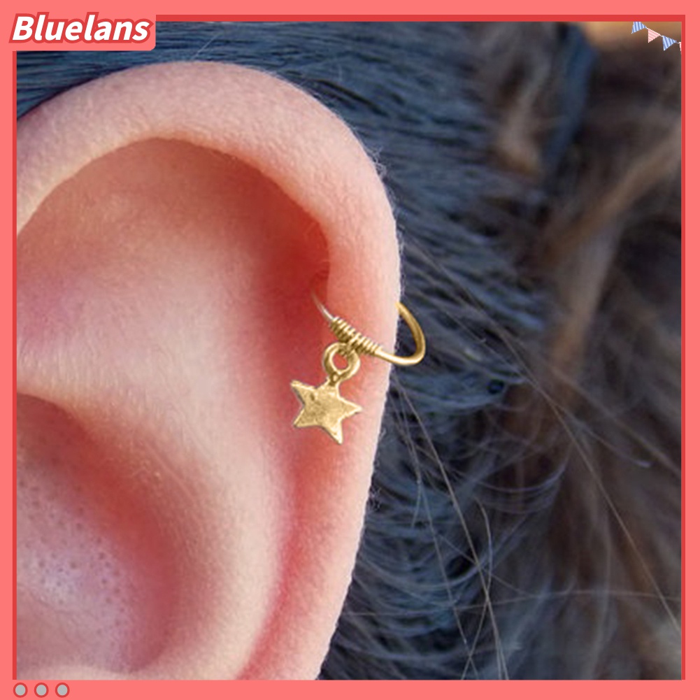 Khuyên tai hình ngôi sao mạ vàng/bạc độc đáo