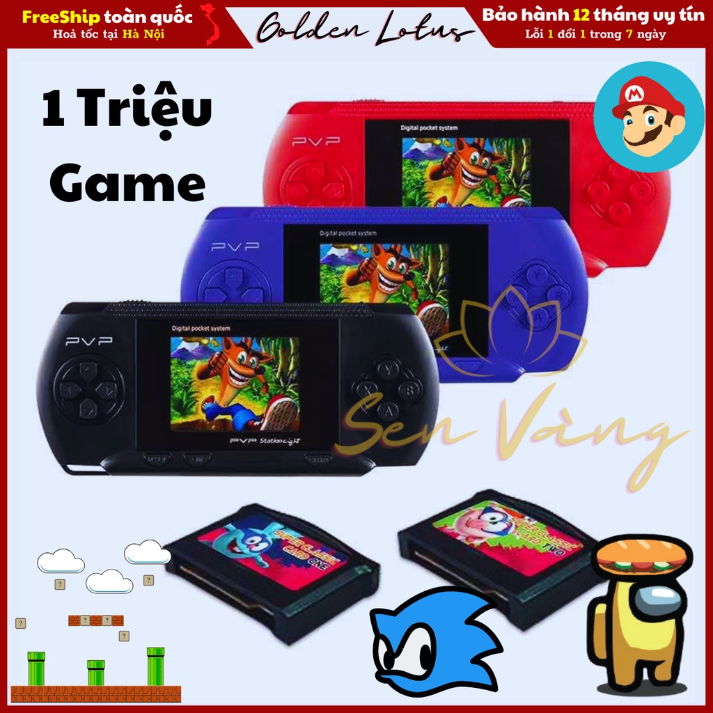 Hơn 8K game cổ điển với máy chơi game mini cầm tay Station light 3000 Đi kèm nhiều quà tặng của SenVangShop