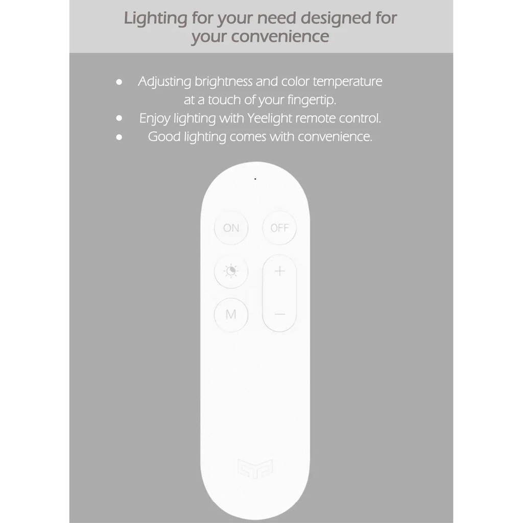 REMOTE BLE ĐIỀU KHIỂN ĐÈN TỪ XA - XIAOMI YEELIGHT - DÀNH CHO ĐÈN TRẦN THÔNG MINH - NHẬP KHẨU CHÍNH HÃNG