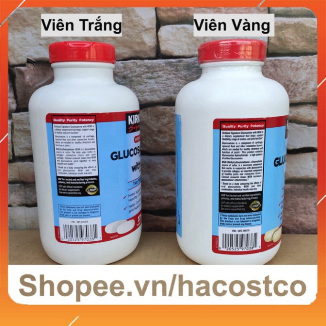 SĂN SALE NÀO Viên uống Kirkland Signature Glucosamine HCL 1500mg With MSM 1500mg 375 viên - Glucosamin SĂN SALE NÀO